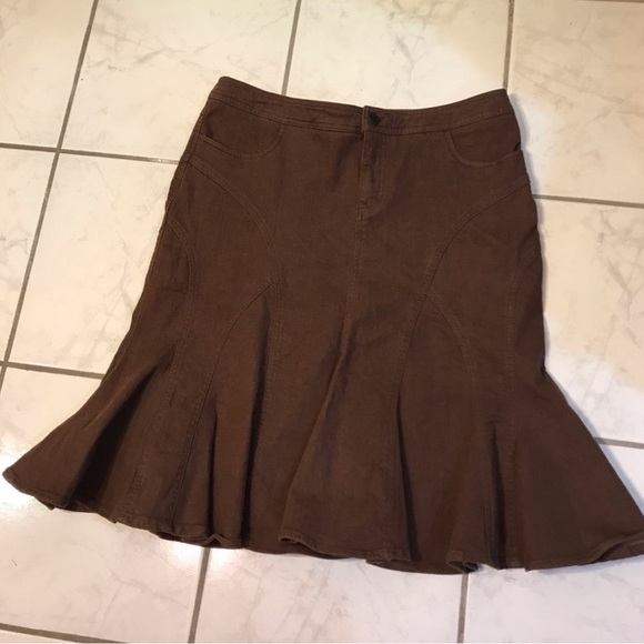 Bandolino Brown Stretch Skirt size 10 - Picture 1 of 4